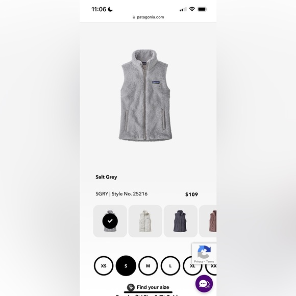 Women’s Patagonia Grey Fuzzy Vest - Picture 1 of 2